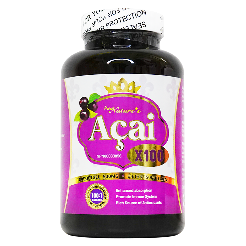 Acai Berry | x100 | 500mg - PNC Pure Natures Canada